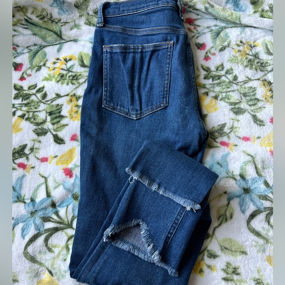 rag & bone Denim - Rag and Bone Hi Waist Ankle Skinny with Freyed Edge - Size 28